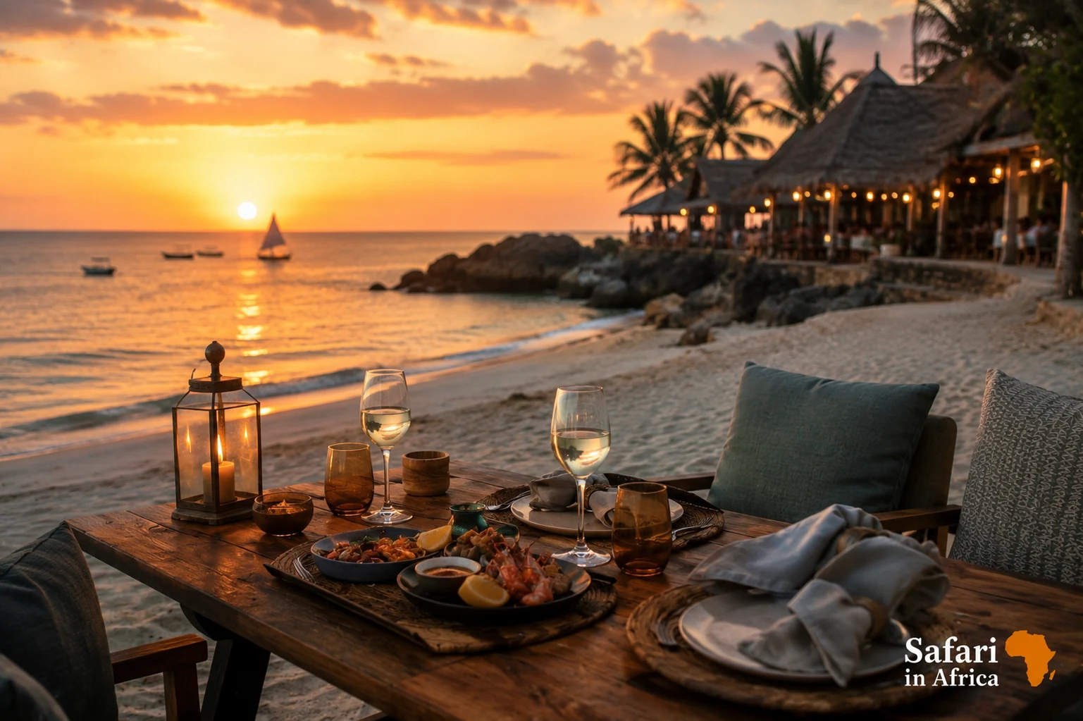 Romantisch diner Zanzibar luxe reis Romantisch diner op Zanzibar tijdens een luxe reis op maat