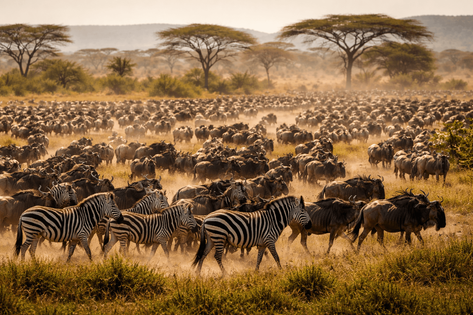 Grote migratie Serengeti beste tijd met gnoes en zebra’s Grote migratie Serengeti beste tijd met gnoes en zebra’s