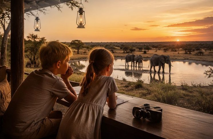Safari met kinderen Afrika: slim en bijzonder Safari met kinderen Afrika met wildlife in het gouden ochtendlicht