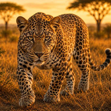 Luipaard op safari in Afrika