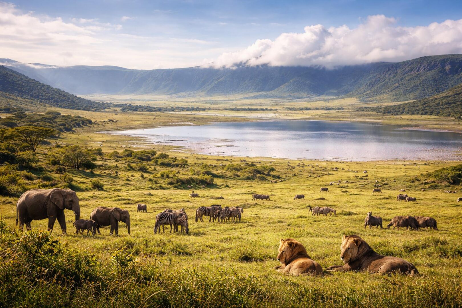 Ngorongoro Krater safari tips Ngorongoro Krater safari tips met luxe safari uitzicht in Tanzania